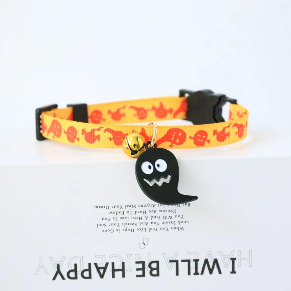 

Cat Adjustable Cat Halloween Puppy Pendant Decoration Dog Necklace Products Kitten Pet Collar Collars Halloween Pet Accessories 30-48cm
