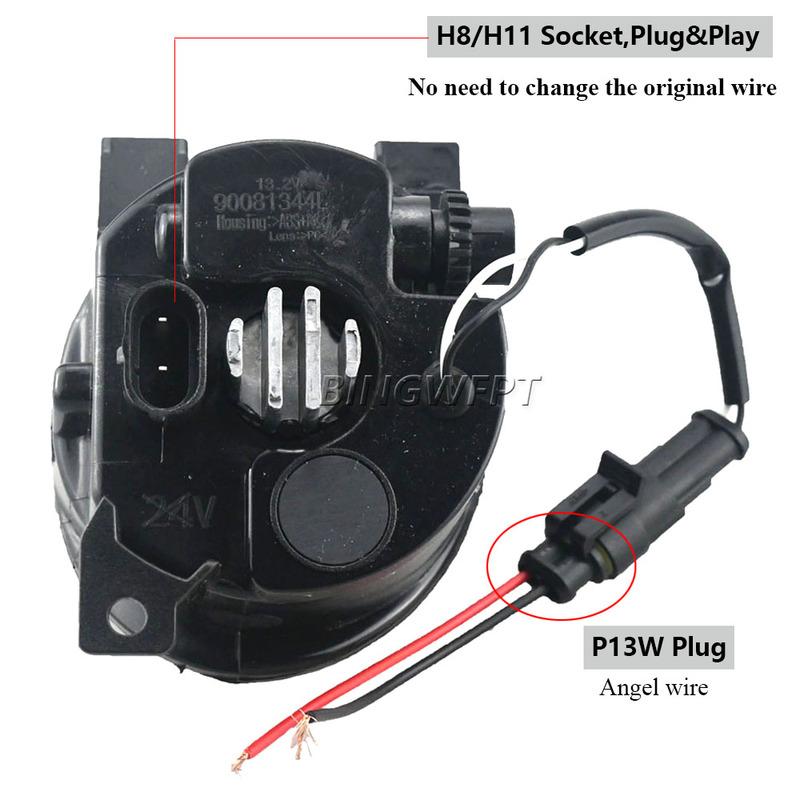 2PCS DRL For VW Golf MK6 2009 2010 2011 2012 2013 Angel Eye Fog Light Car LED Lens Fog Lamp
