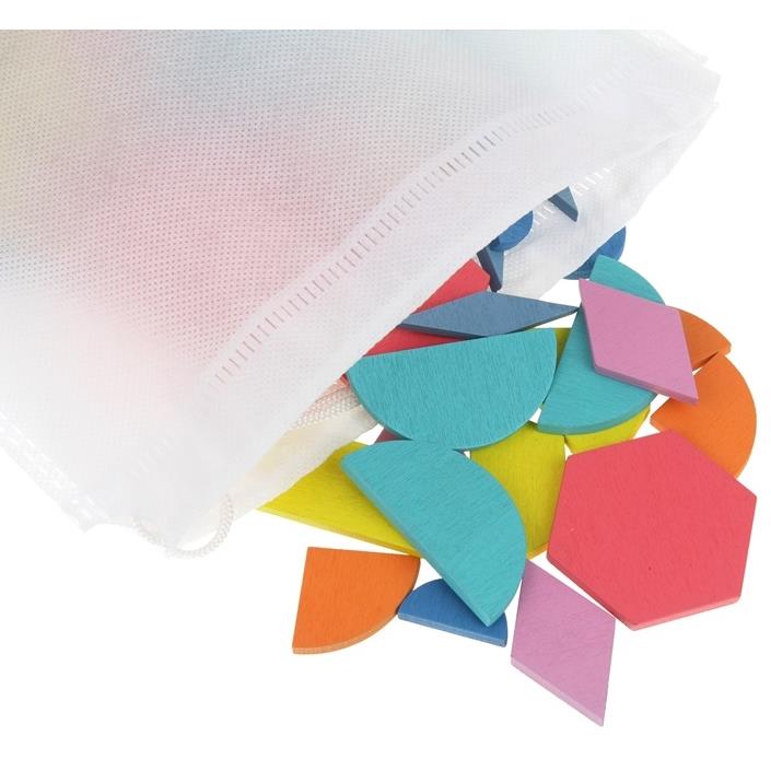 Wooden Puzzle Creative Puzzle Mosaic Shapes Colors 180 Pcs Bag