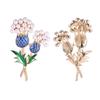 Vintage Bouquet Corsage Women Pearls Collar Pineapple Tree Fashion Thistle Tree Brooch