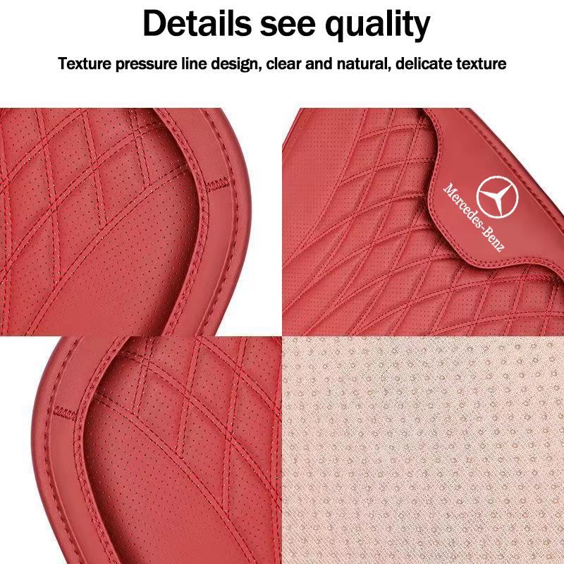 High-quality Leather Car Seat Cushion Lumbar Support Auto Interior For Mercedes Benz AMG A/B/C/E/S Class C200L W211 W212 GLK GLE JR9