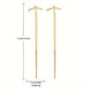 Long Snake Chain Earrings for Women Golden Glossy Arc Geometric Statement Minimalist Fashion Jewelry Gifts