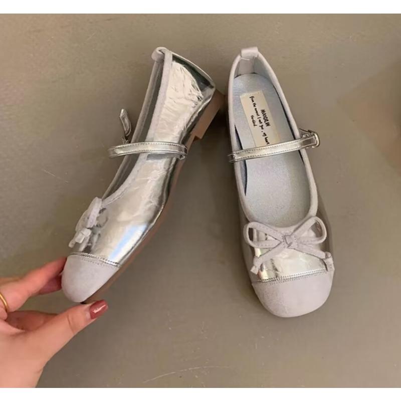 Luxury Satin Silk Ballet Shoes Woman Classic Square Toe Bowtie Elastic Band Ballerina Flats Ladies Soft Loafers Zapatos Mujer