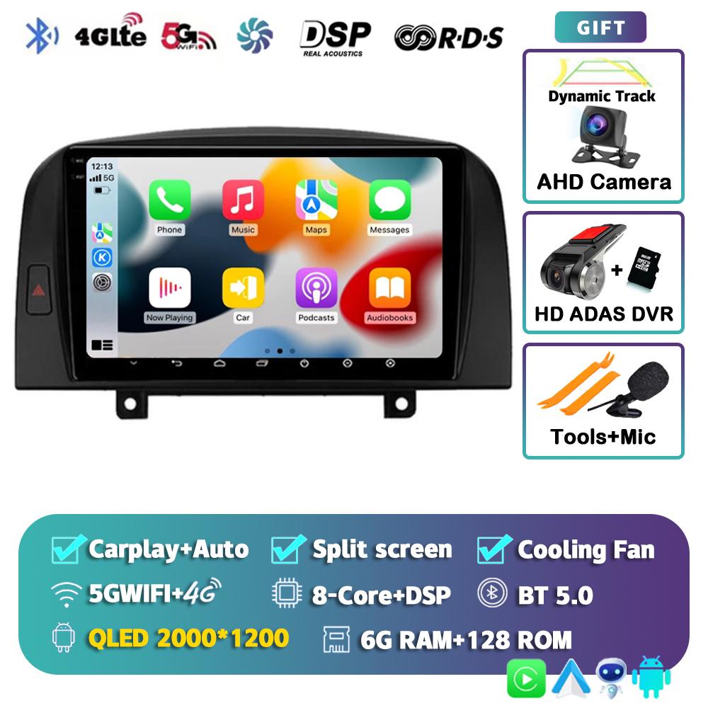 Android 14 Carplay WIFI+4G For Hyundai SONATA NF 2004 2005 2006 2007 2008 Car Radio Multimedia Player Stereo GPS 2DIN Head Unit