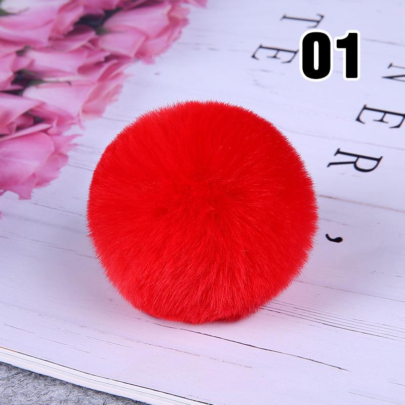 20PCS Imitation Rabbit Fur Ball Handmade Clothing Bag Decoration Artificial Fluffy Soft Pompons Colorful Balls for DIY Keychain