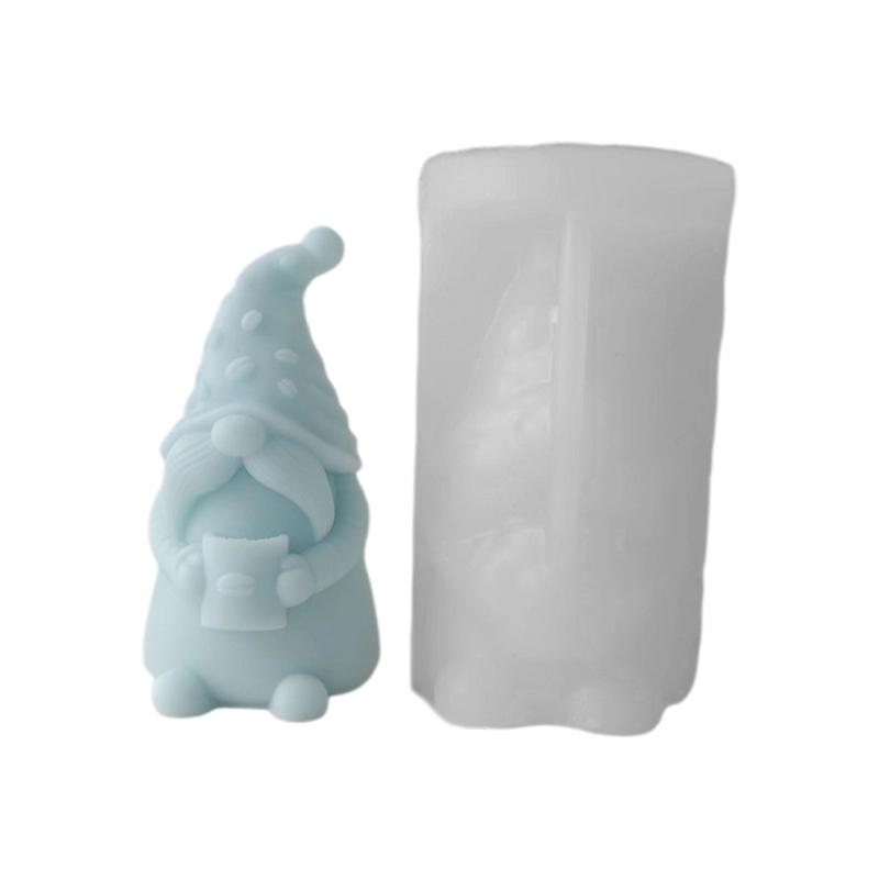 

Faceless-Santa Candle Silicone Mold DIY Dwarf Perfume-Stone Candle Making Gypsum-Resin Mold Holiday Gift Home Decoration