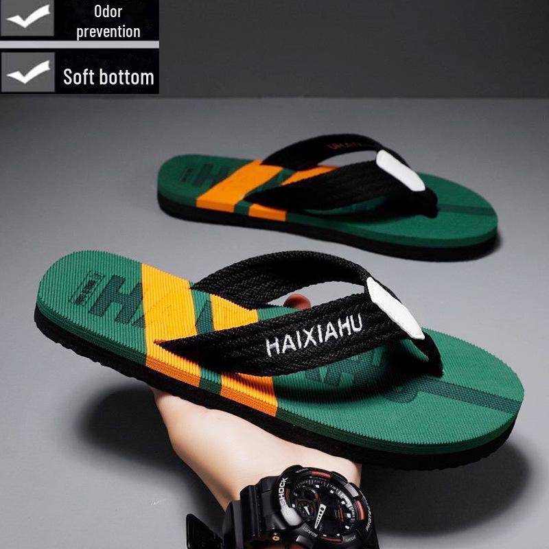 

Men s Summer Anti-Slip Deodorant Flip-Flops - New Style, Fashionable Outdoor Casual Beach Shoes 42 зелений