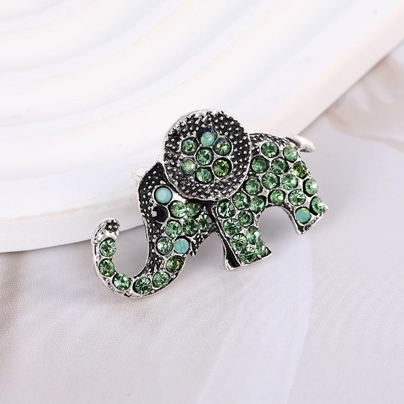 

Fashion Retro Rhinestones Elephant Brooch Cute Animal Corsage Jewelry Accessory