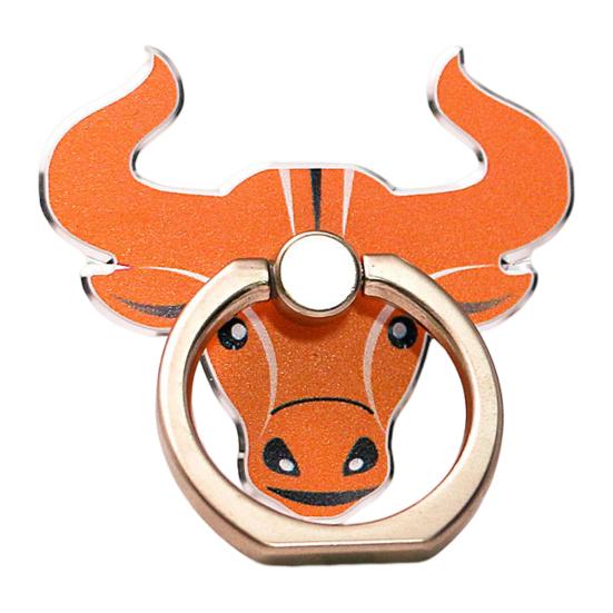 

Гладкий край, вращающийся на 360 градусов, мобильный самоклеящийся, сильная адсорбция, милый держатель для телефона в форме коровы, мобильный телефон оранжевый