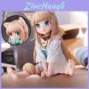 Cute Sitting Girl Figure With Pvc Material For Collectors Gift And Home Decor