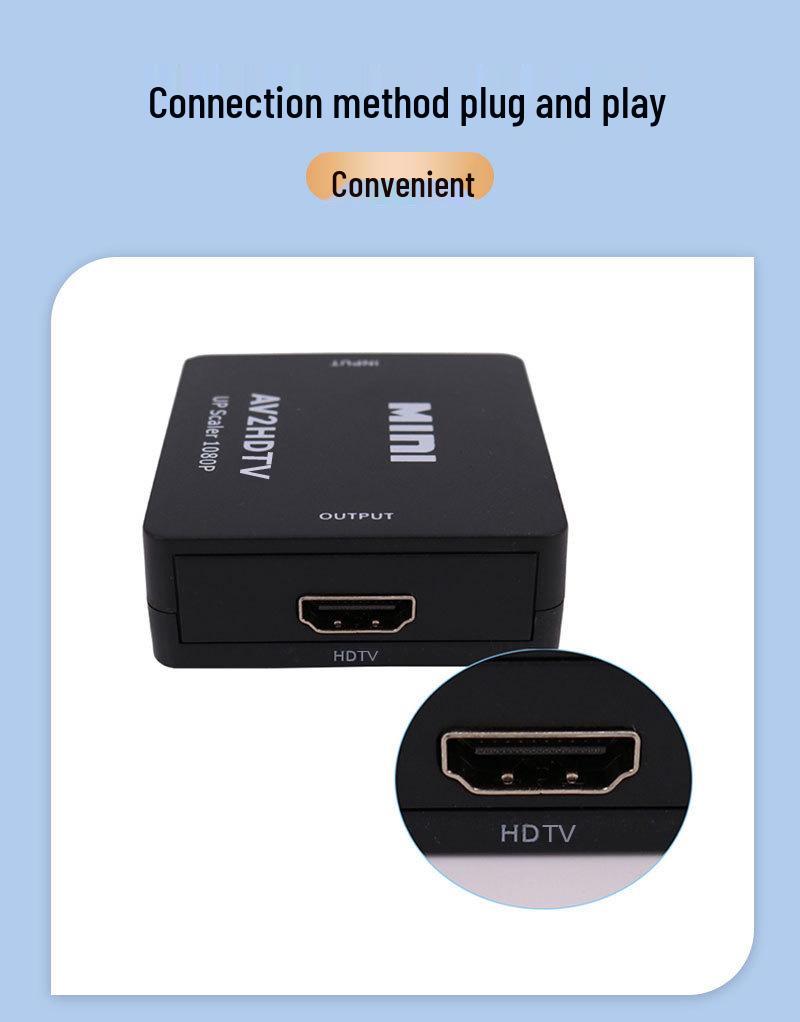1080P AV to HDMI Video Converter for RCA Devices & Game Consoles