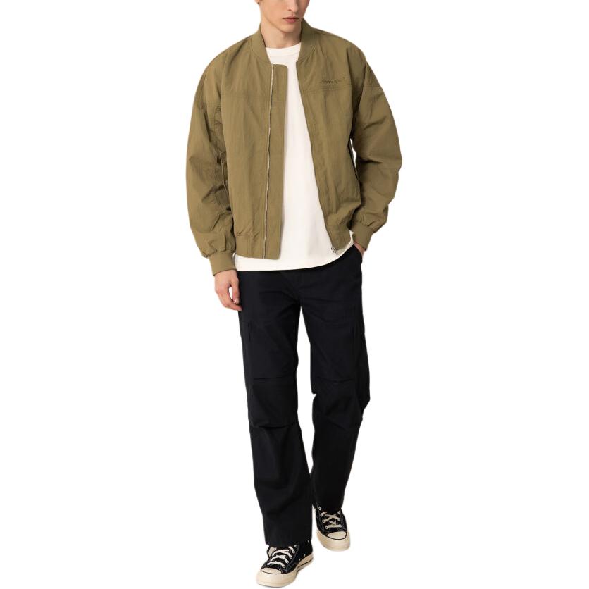 Converse Jackets Men's Green Baseball Collar Moderate Other MCH640-342