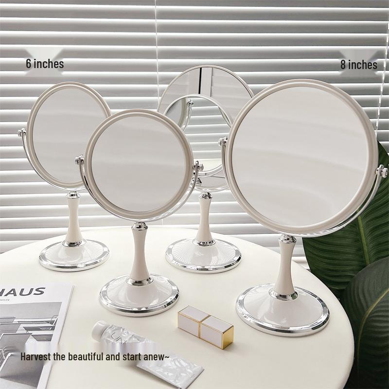 Double-Sided Magnifying Vanity Mirror with Storage for Makeup and Dressing Table