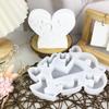 Desk Ornament Mould Flexible Silicone Mold for Love Heart Puzzle Shaped Decoration Gypsum Mold Jewelry Making Supplies