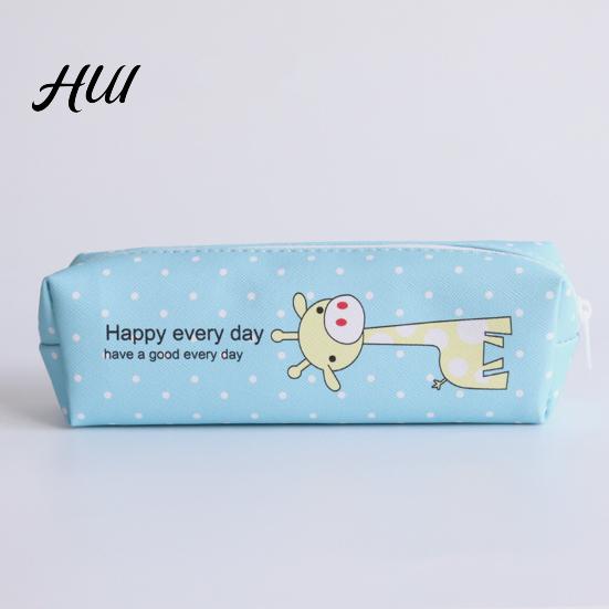 Lightweight Kids Pen Bag Cute Animal Pencil Case, Cartoon for Students, Anti-stain Holder Large Capacity Stationery Organizer School, Cylinder Zipper