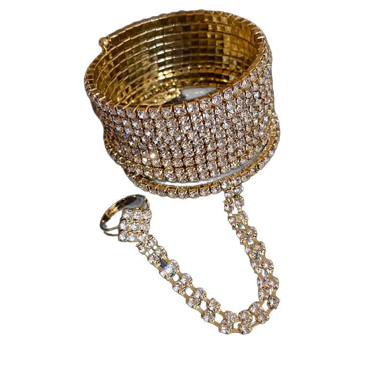 Koreanisches Strass-Offenarmband: 2025 Trendiges, High-End, Luxuriöses Armband für Damen.