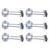 Y3NA 6Pcs Butterfly SelfClosing  Automatic Door Closers with Rubber Bumper Spring Hinge Door Closers for Door Butt Hinge Pin