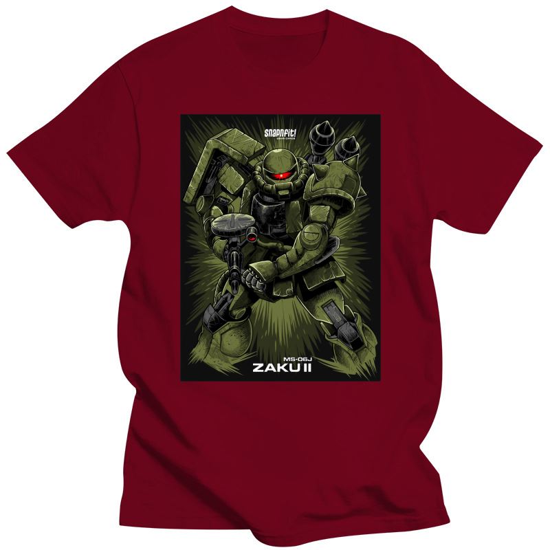 New MOBILE SUIT GUNDAM TShirts for Unisex ZAKU Funny Crewneck Cotton T Shirt