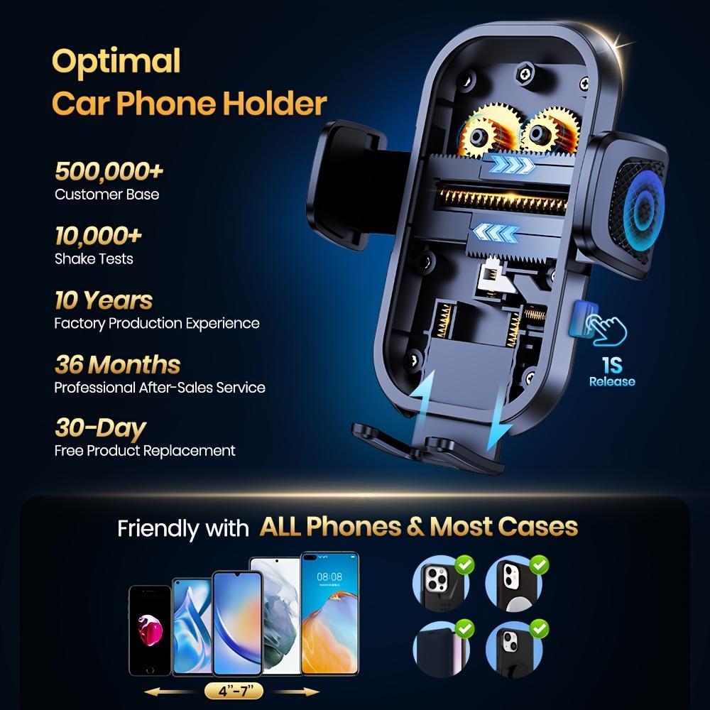 Upgrade Car Phone Holder Mount, Universal Cell Phone Car Mount for Dashboard Car Dash Mount Mobile Holder for iPhone, Samsung And Android Smart Phones