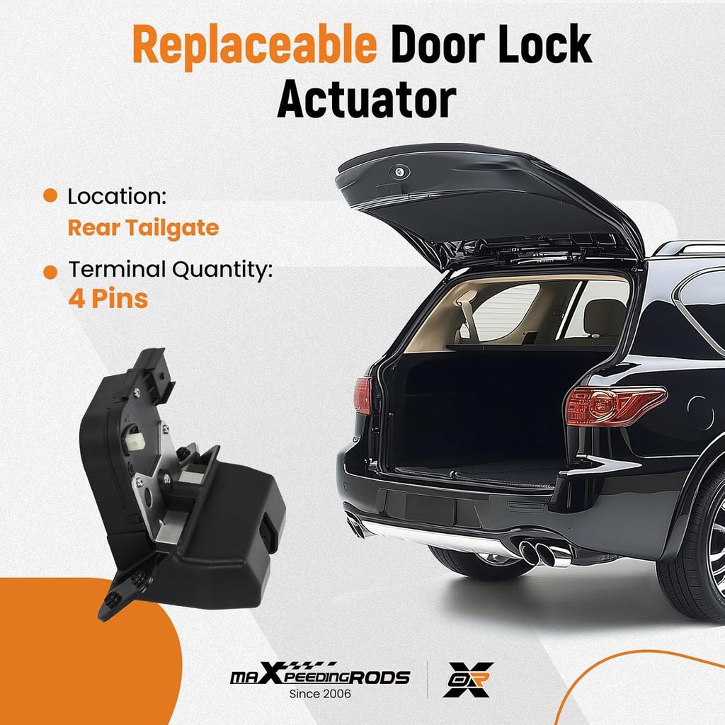 maXpeedingrods Rear Tailgate Trunk Latch Lock Actuator Compatible with Hyundai Santa Fe 2013-2018, Santa Fe Sport 2015-2018, Santa Fe XL 2013-2019 &