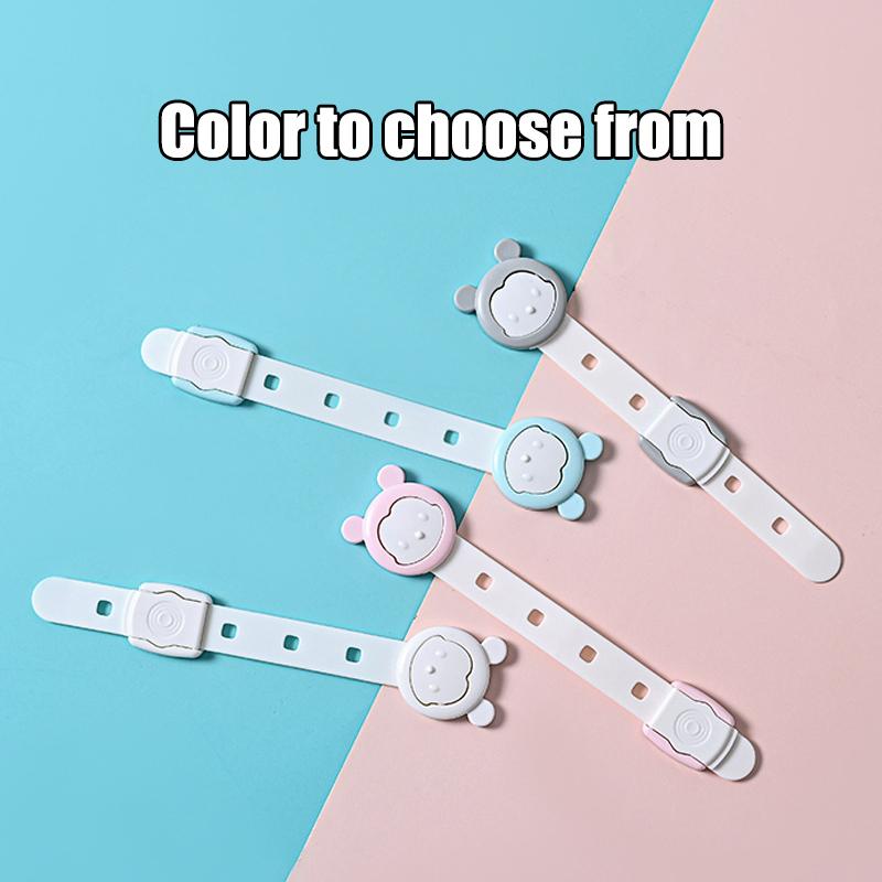Adjustable Multifunctional Anti Pinch Drawer Lock With Cartoon Lock Buckle