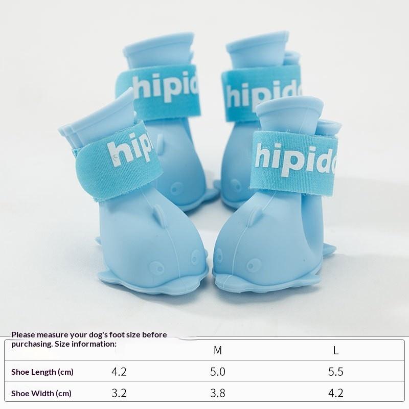 Chaussures pour chien imperméables de haute qualité, mode, respirantes pour l'hiver, chaussures pour chien imperméables en silicone pour animaux de compagnie