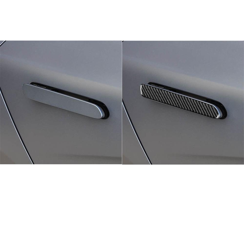 4pcs Carbon Fiber Car Door Handle Stickers For BYD Seal 22-25
