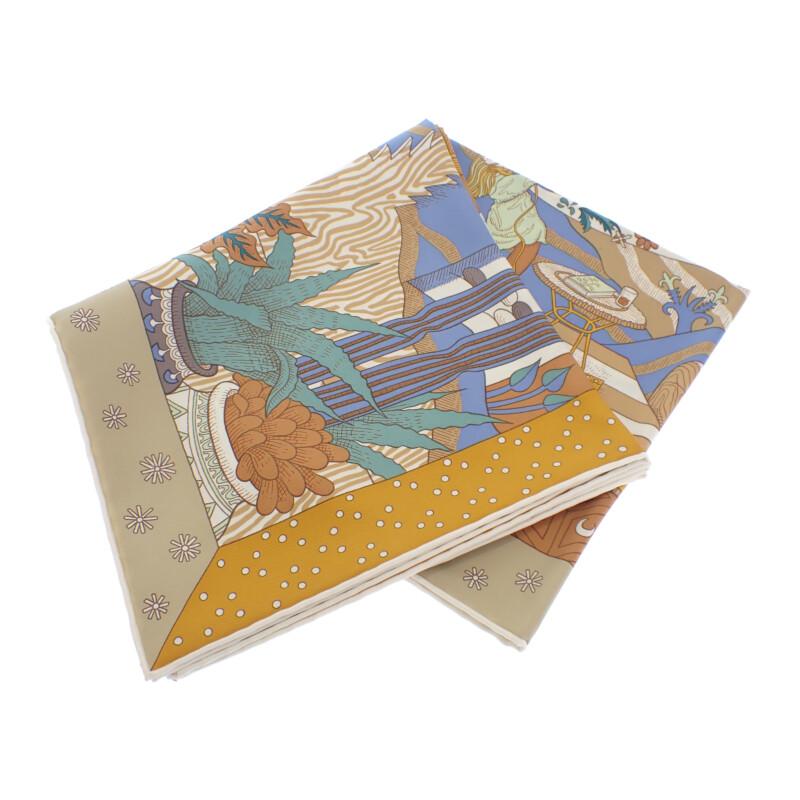 HERMES   scarf yellow silk Women