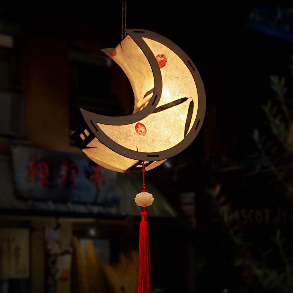 Holz Papier Chinesischer Stil Geschenk Lampe Laternen Anhänger Handgefertigte Laternen Party Dekoration Festival Laternenfest Dekorationen