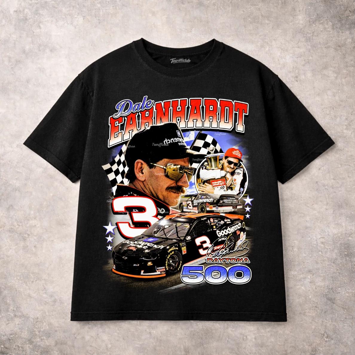 Dale Earnhardt T Shirt Daytona 500 NASCAR Racing Legend Graphic Tee S