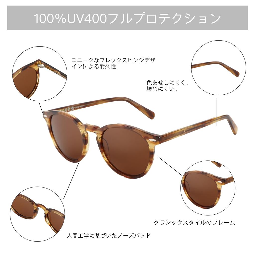 Sunglasses for Polarized Sunglasses for UV for Driving [ZENOTTIC] Men, Round, Women, Protection, Fishing, Golf,