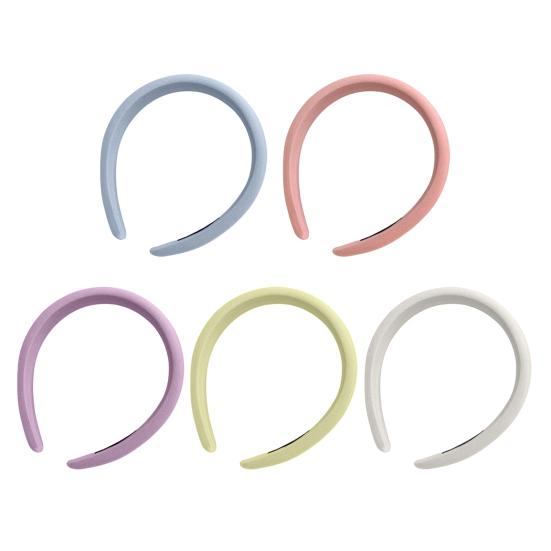 Women Headband Comfortable Fit Thickened Sponge Filling Hair Hoop Candy Color Head Shape Fitting Headband Hair Accessory