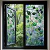 Janela De Vidro Com Folhas Verdes Floresta Retrô Europeia - Adesivo De Remover - Decalques De PVC Para Sala De Estar E Porta De Banheiro 1 Vendidos