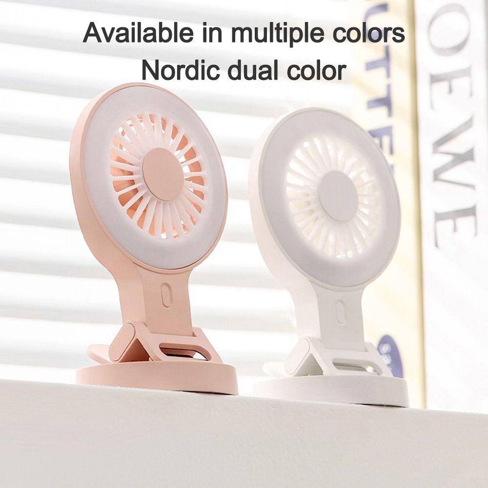 Mini Mobile Fill Light Fan Ultra-Quiet Makeup Facial Beauty Lamp Creative Fan