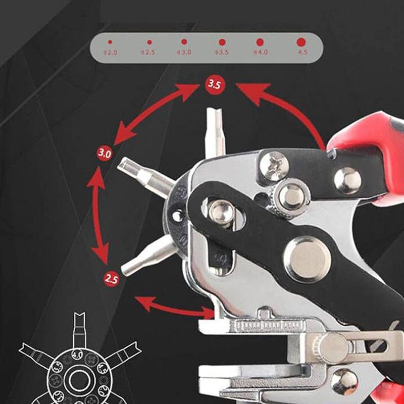Leather Hole Punch Pliers for DIY Crafts/Belts/Watch Straps/Thin-Iron-Sheets/Paper-Cards Heavy Duty