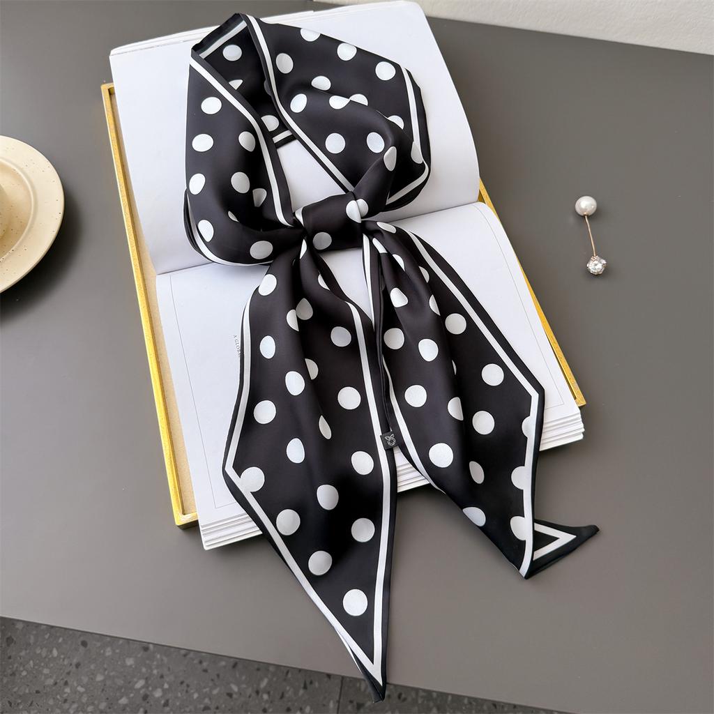 New Animal Leopard Scarf Skinny Ribbon Hairbands Women Neck Kerchief Foulard Soft Hair Bands Scarves Bag Handle Ribbon
