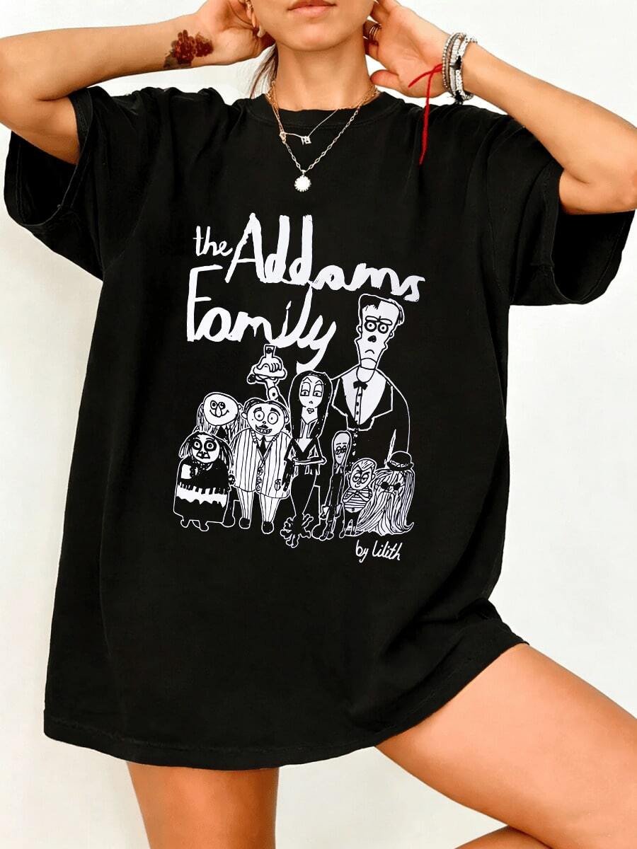 

The Cotton Graphic Tee - Hand-Drawn Line Art Character Collage Fan Merch Vintage Style T-Shirt 5XL різнокольоровий