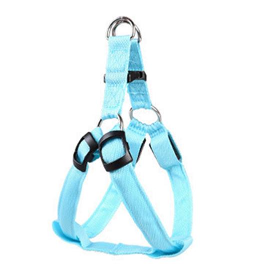 LED Pet Harness USB Rechargeable Light Up Dog Harness 3 Lighting Modes Adjustable Glow-in-The-Dark Safety Vest for Night Walking Medium Large Dogs