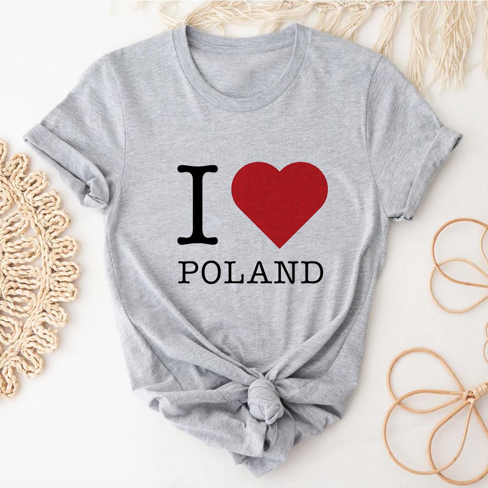 Poland tshirt Women streetwear Y2K anime top girl y2k clothes S