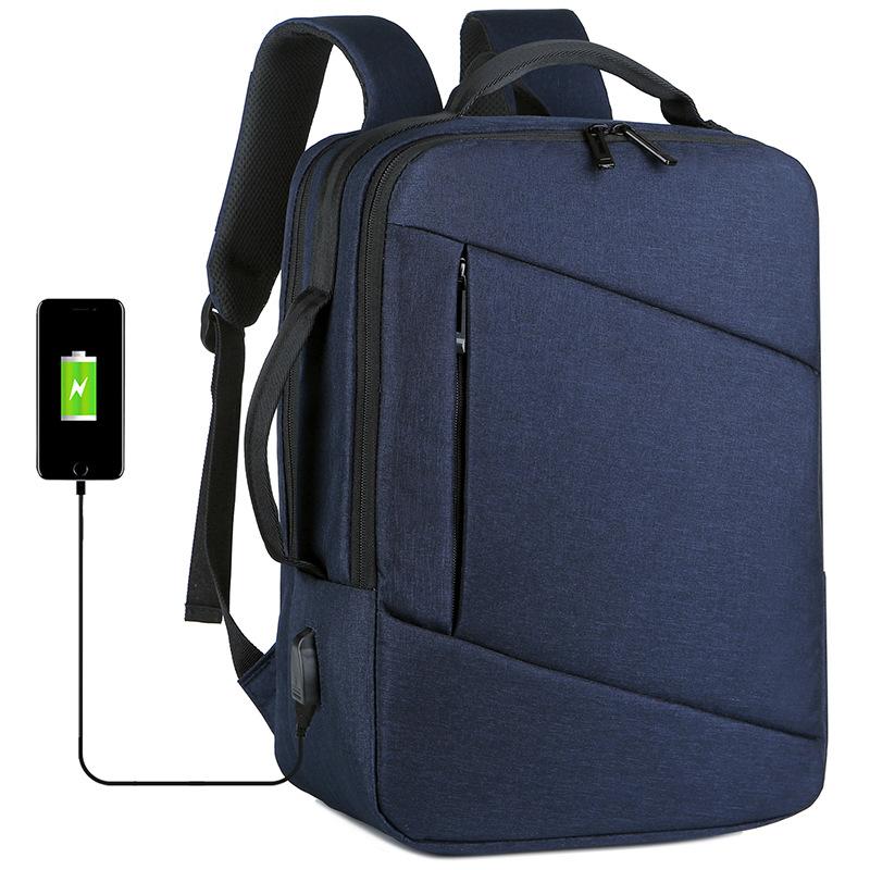 

TS JYL laptop bag,Solid Laptop Backpack Simple Men Large Handheld Briefcase 15.6-16 синий