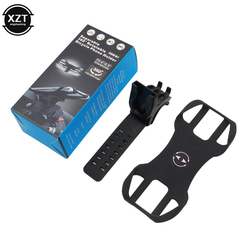 

Универсальный силиконовый держатель для телефона на велосипед, мотоцикл для iPhone 13 pro max 7 8 plus X Xr, подставка для мобильного телефона, крепление-клипса для велосипеда, GPS чёрный