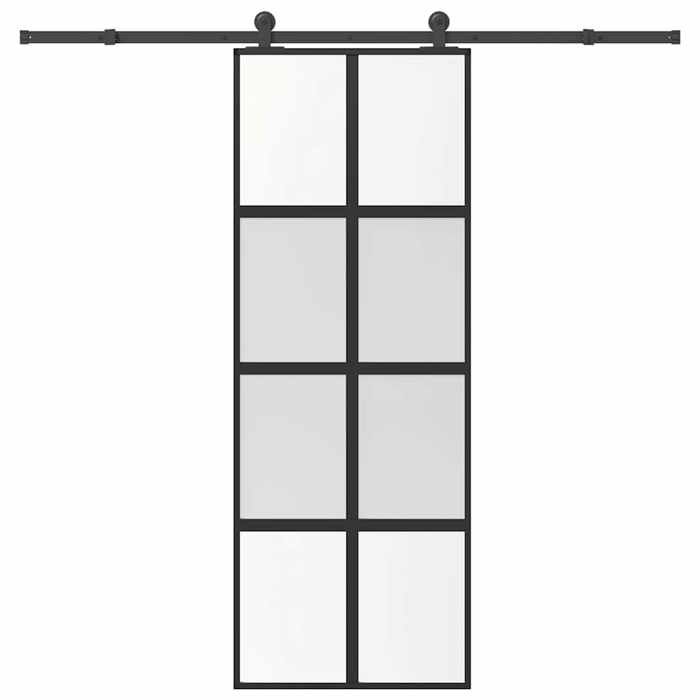 VidaXL Sliding Door Hardware Kit Tempered Glass Aluminum, Sliding Door On Rail, Sliding Door 3333010