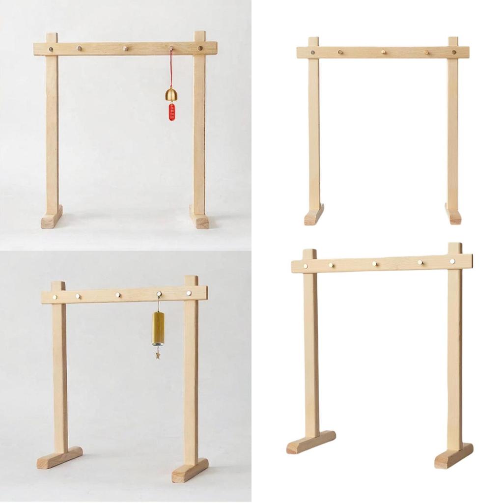 Chimes Wood Stand Multifunctional Gong Stand For Yoga Tabletop Meditation