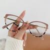 fashion Cat Eye Frame Eyeglasses Photochromic Blue Light Blocking Glasses Women Men Fashion Metal Optical Spectacles Eyewear