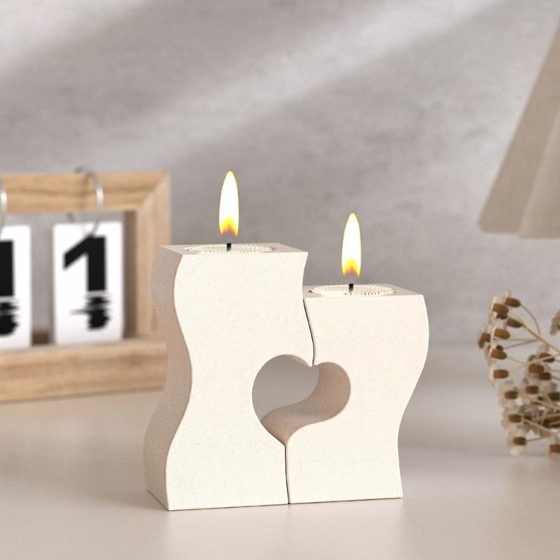 Flexible Sturdy Silicone Mould Fashion Accessory for Making Unique Heart Shaped Candle and Home Decorations
