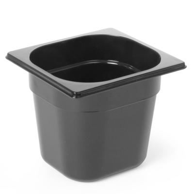 Gastronorm Container GN 16 Made of Black Polycarbonate 176x162x200mm 34L Hendi 862704