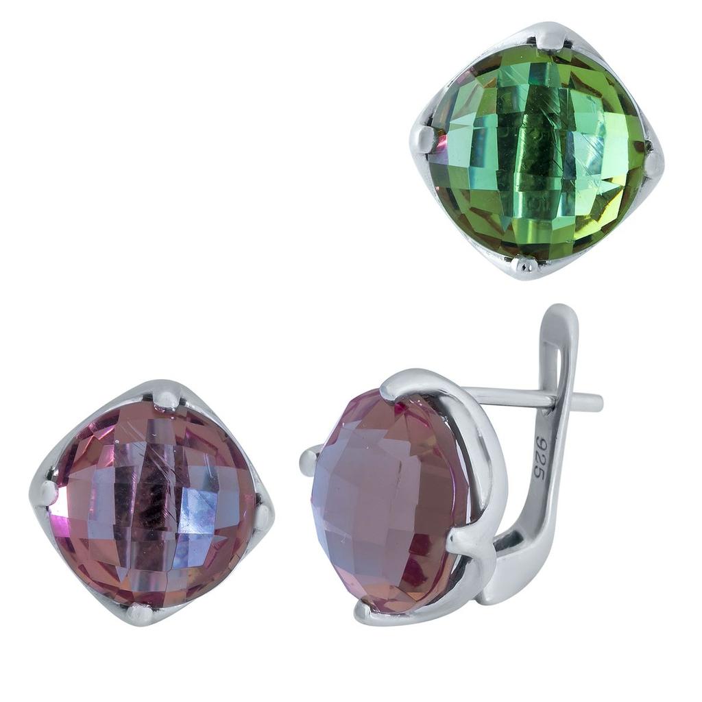 Серебряные серьги с Султанит султанитом 5.392ct (1964682)