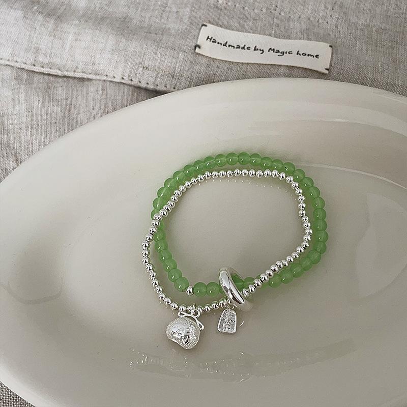 

Новый китайский стиль Ping An Nefu двухслойный эластичный браслет женский ретро элегантный легкий роскошный уникальный универсальный браслет ювелирные изделия