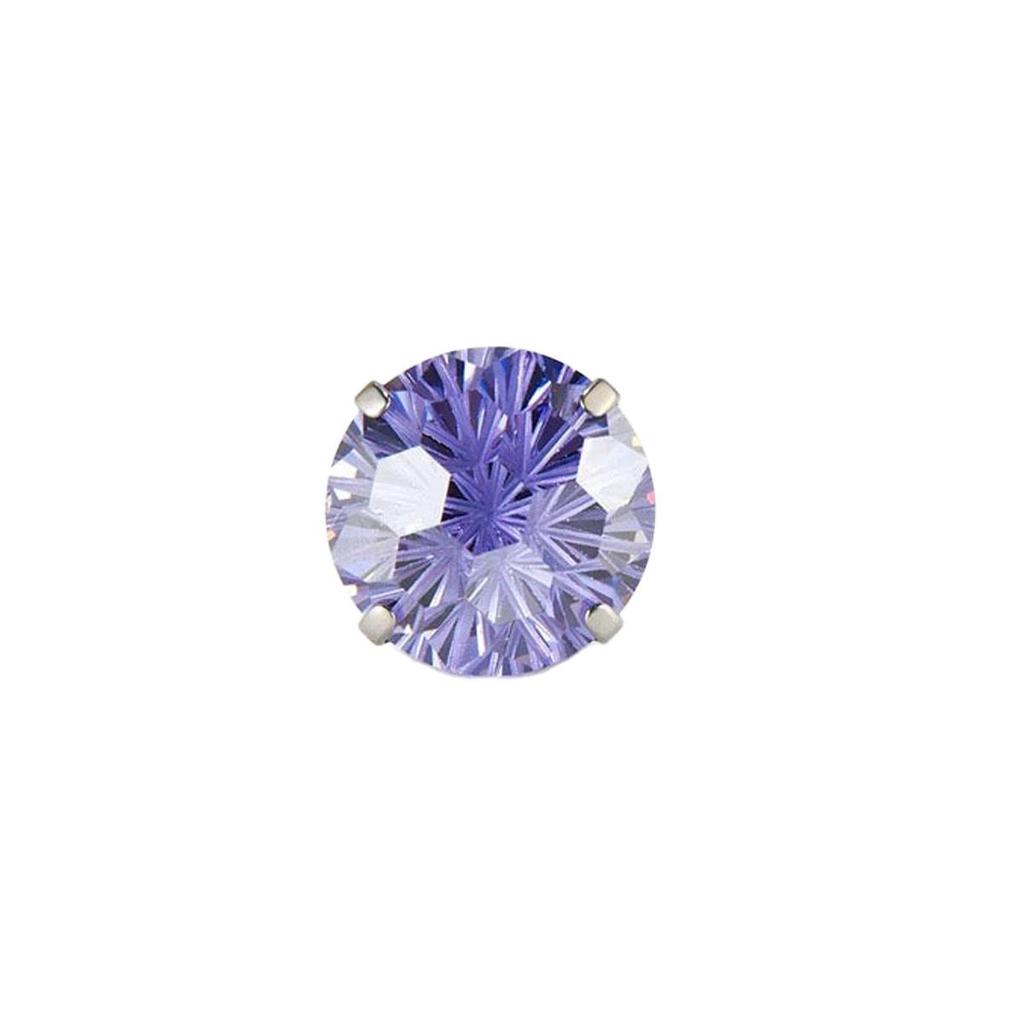 F136 Titanium Alloy Navel Ring with G23 Four-Prong 5A Blazing Fireworks Diamond