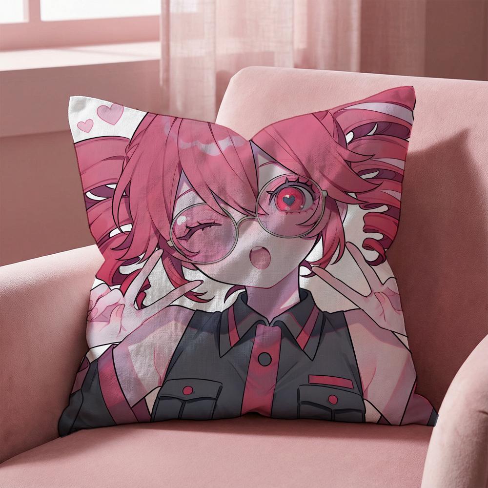 Kasane Teto Anime Cushion Cover Multi-Scene Pillow Cover for Home & Car - Reversible, Soft & Durable for Daily Use